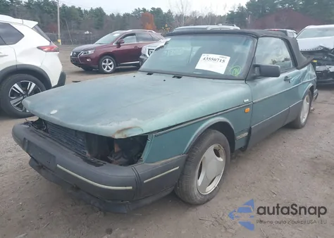 1991 Saab 900 Se из США, поврежденный, VIN YS3AL75L0M7020441